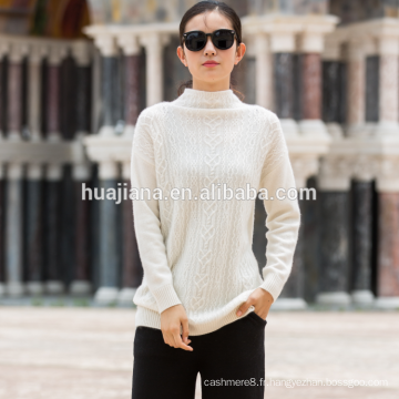 Pull blanc 100% cachemire femme